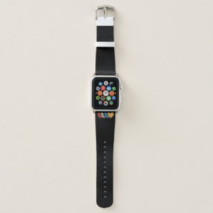Vintage Hearts Cool Retro Valentines Day Gift  Apple Watch Band