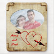 Vintage Hearts Photo Frame Mousepad mousepad