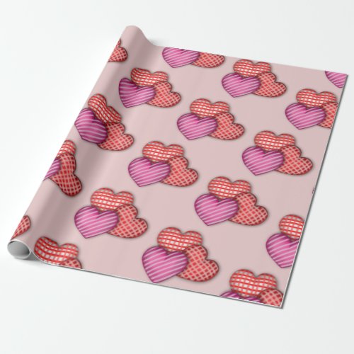 Vintage Hearts Wrapping Paper