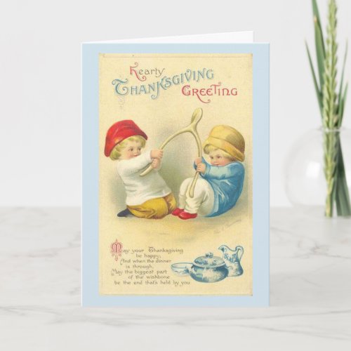 Vintage _ Hearty Thanksgiving Greetings Holiday Card