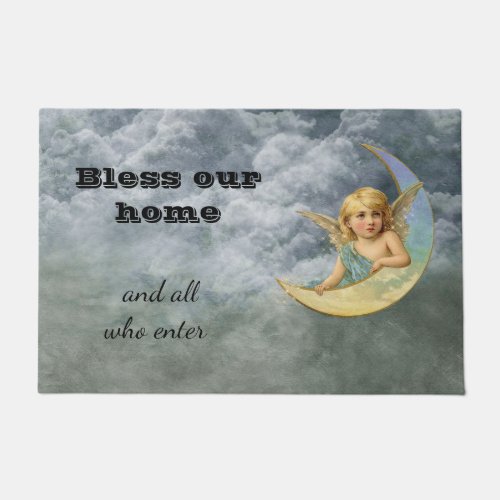 Vintage Heavenly Angel Door Mat