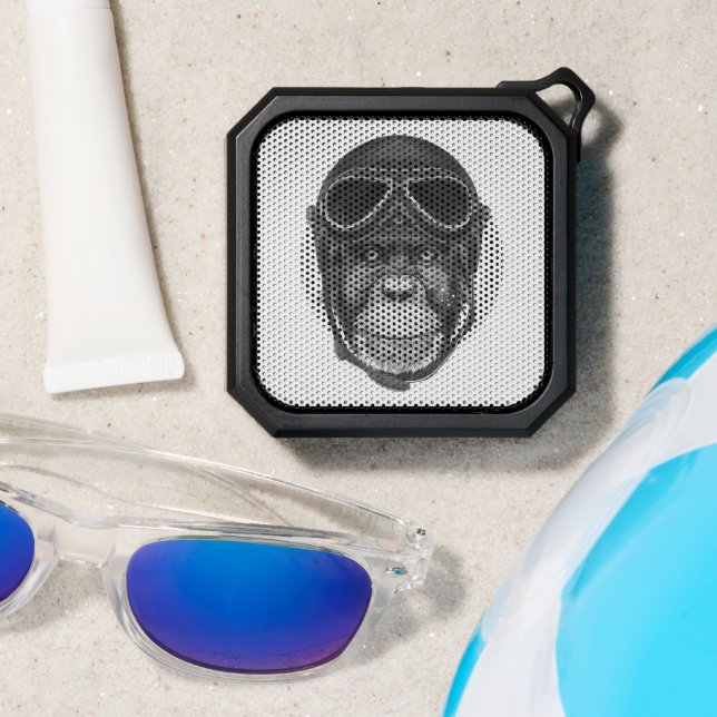 Vintage Helmet Chimpanzee Bluetooth Speaker (Insitu(Beach))
