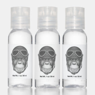 Vintage Helmet Chimpanzee Hand Sanitizer