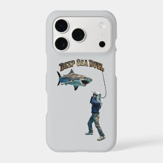 Vintage Helmet Diver Fighting a Tiger Shark URM iPhone 17 Pro Case