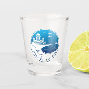 Vintage Helsinki Finland Travel Shot Glass