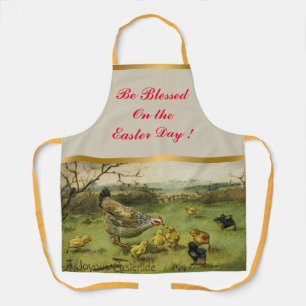 Vintage Hen Easter Holiday Apron