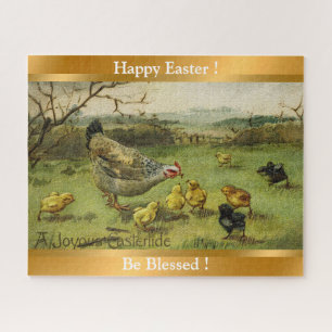 Vintage Hen Easter Holiday Jigsaw Puzzle
