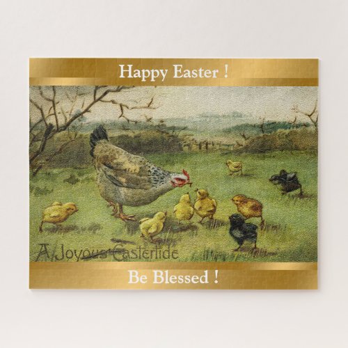 Vintage Hen Easter Holiday Jigsaw Puzzle