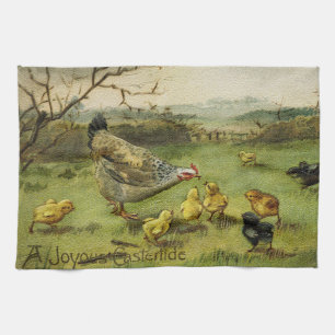 Vintage Hen Easter Holiday Kitchen Towel