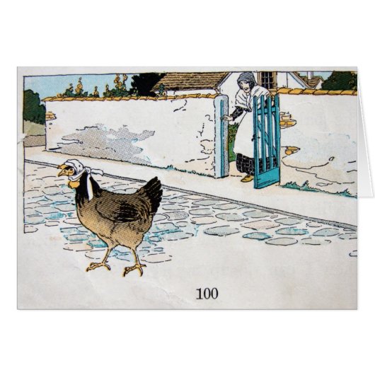 Vintage Hen in a Scarf (Front Horizontal)