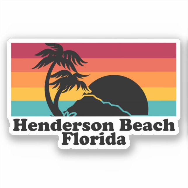 Vintage Henderson Beach Florida Sticker (Front)