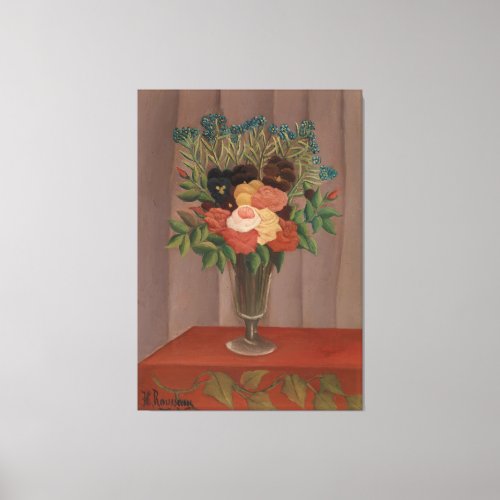 Vintage Henri Rousseau Bouquet of Flowers Canvas Print