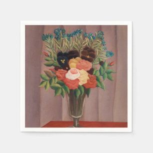 Vintage Henri Rousseau French Floral Cottagecor Napkins