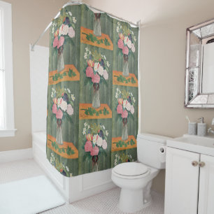 Vintage Henri Rousseau Pink Floral Still Life Shower Curtain