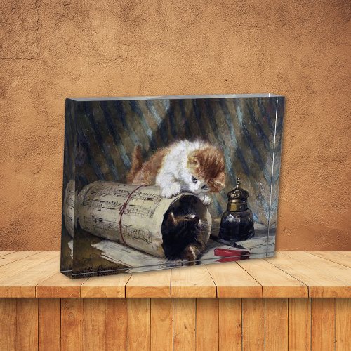 Vintage Henriette Ronner_Knip Two Kittens Painting Photo Block