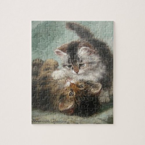 Vintage Henritte Ronner Knips Playing Kittens Jigsaw Puzzle