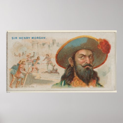 Vintage Henry Morgan the Pirate Illustration 1888 Poster