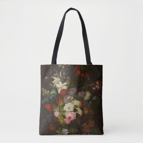 Vintage Henryka Beyer Flowers Tote Bag