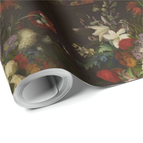 Vintage Henryka Beyer Flowers Wrapping Paper