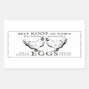 VINTAGE HENS FRESH LOCAL EGG LABEL