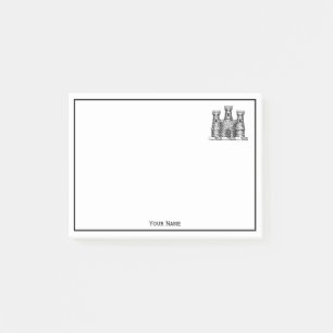 Vintage Heraldic Castle Emblem Coat of Arms Crest Post-it Notes