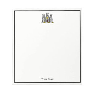 Vintage Heraldic Castle Emblem CoatofArms Crest C Notepad