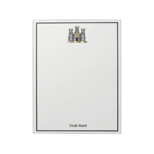 Vintage Heraldic Castle Emblem CoatofArms Crest C Notepad