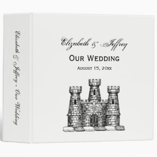Vintage Heraldic Castle Emblem Wedding Binder