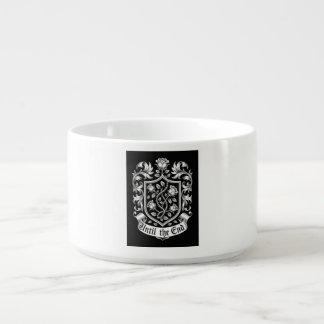 Vintage Heraldic Crest with Roses – Until the End Bowl