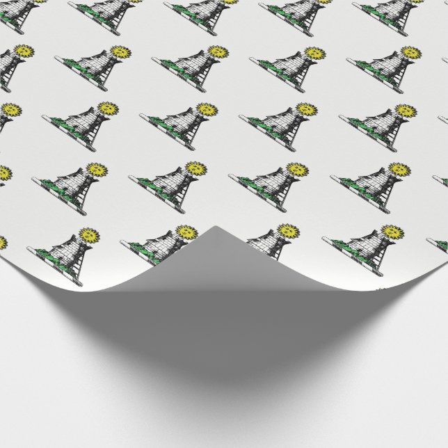 Vintage Heraldic Medieval Castle Emblem Crest Wrapping Paper (Corner)