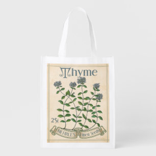 Vintage Herb Seed Packet, Thyme, grocery bag