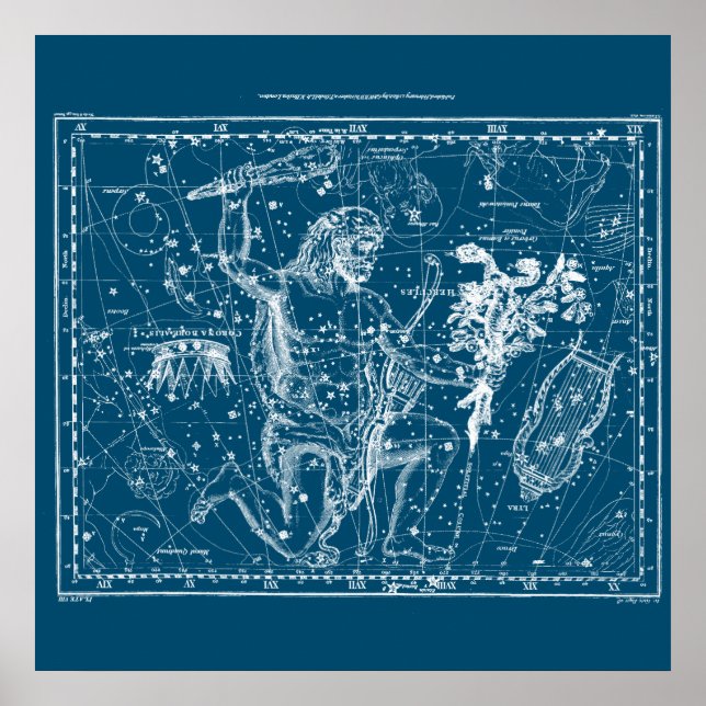 Vintage Hercules Constellation Poster (Front)