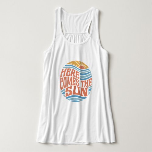 Vintage Here Comes The Sun  Tank Top