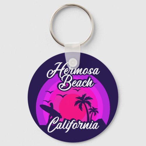 Vintage Hermosa Beach California Keychain