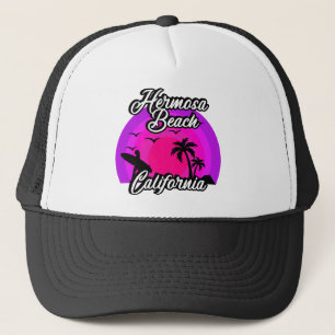 Vintage Hermosa Beach California Trucker Hat