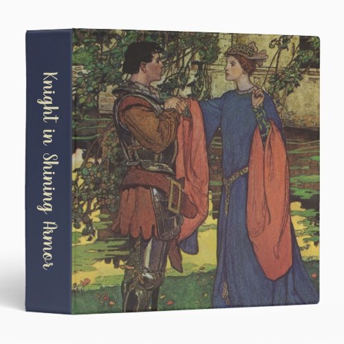 Vintage Hero Prince Knight Shining Armor Princess 3 Ring Binder