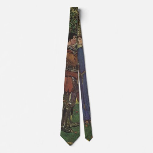 Vintage Hero Prince Knight Shining Armor Princess Tie