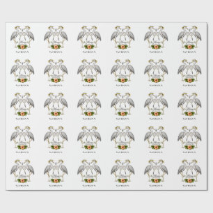 Vintage Heron Badminton Club Personalized Wrapping Paper