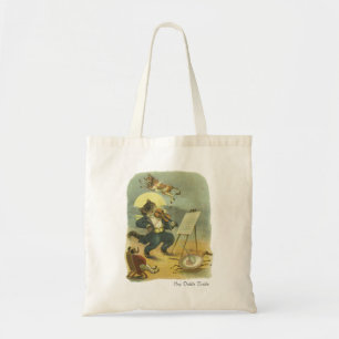 Vintage Hey Diddle Diddle Nursery Rhyme Restored Tote Bag