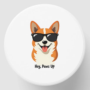 Vintage Hey, Paws Up Corgi with Sunglasses Cute Do Mini Candle Favors