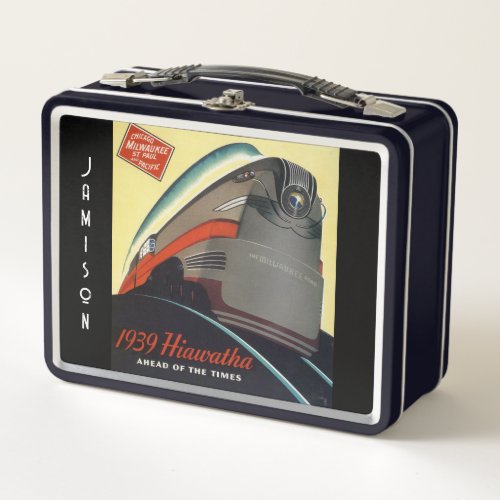 Vintage Hiawatha Train Advertising Metal Lunch Box