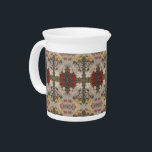 Vintage Hibiscus Flowers Floral Red Pink Yellow Beverage Pitcher<br><div class="desc">Vintage Flowers of Hawaii beautiful hibiscus - red yellow pink green floral</div>