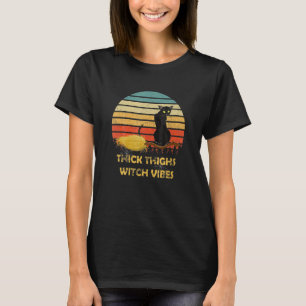 Vintage Hick Highs Witch Vibes Witchy Halloween Ca T-Shirt