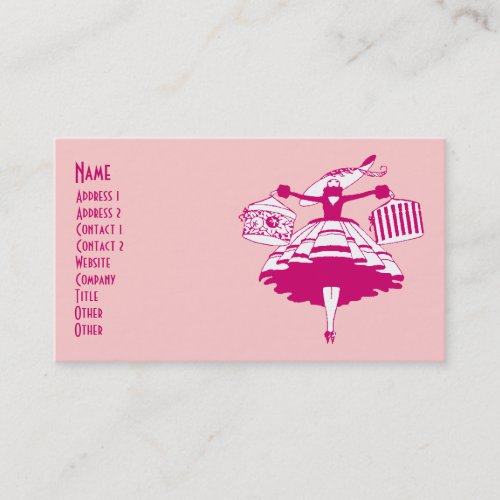 Vintage High Fashioned Shopper Business Card Template