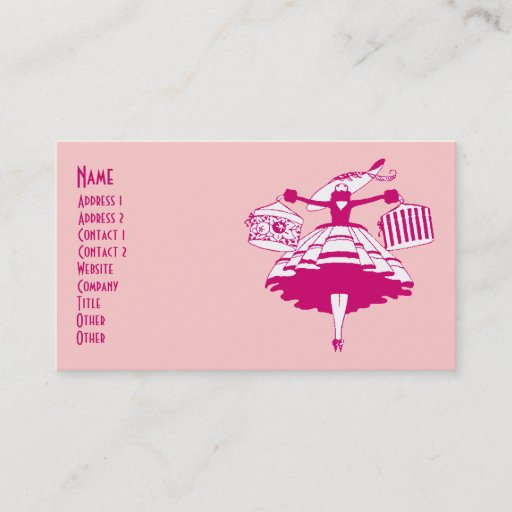 Customizable Vintage High Fashioned Shopper Business Card Template