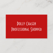 Vintage High Fashioned Shopper Business Card (Back)