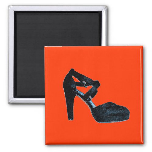 Vintage High Heel shoe Pop art Magnet