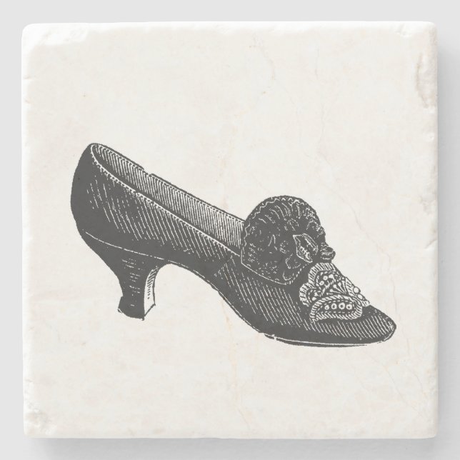 Vintage High Heel Shoe Stone Coaster (Front)