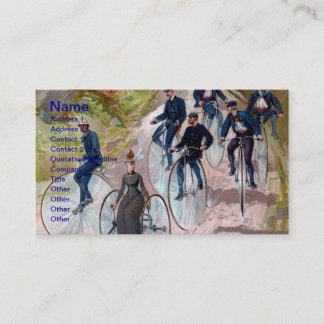 Vintage High Wheel Bicycles Business Card
