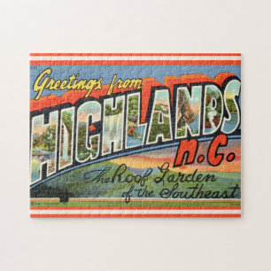 Vintage Highlands NC 11x14 Jigsaw Puzzle